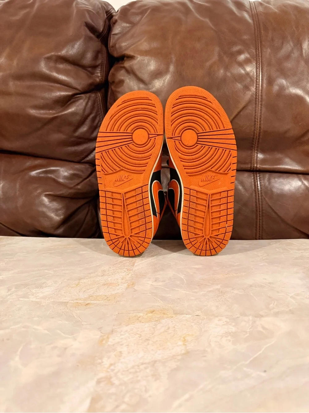 Jordan Men's Low-Top Sneakers in Orange and Black